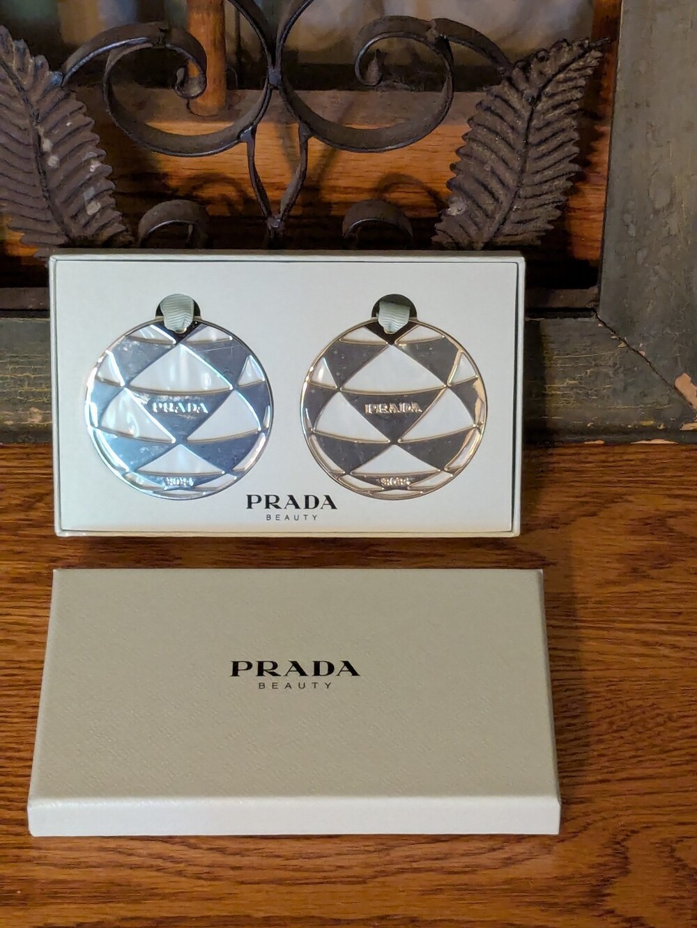 Prada 2024 Two Silver & Gold Ornaments